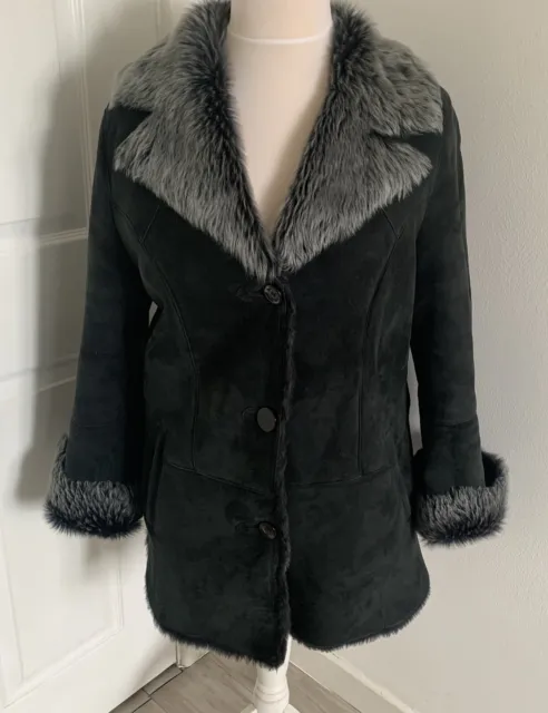 Women’s Shearling Genuine Sheepskin Leather  Jacket  XL/16-18 Toscana Coat