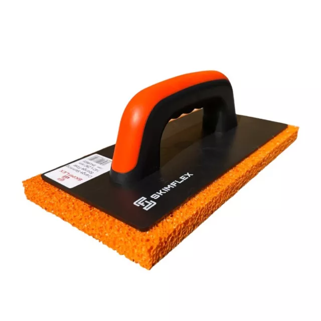 Hydrorubber Plastering Float Render 18mm orange sponge, Rough Plaster Skimflex