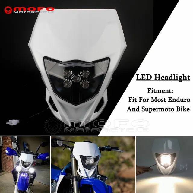 Cross Enduro LED Headlight For Yamaha Honda CRF230F WR YZ 125 250 426 450 F/X