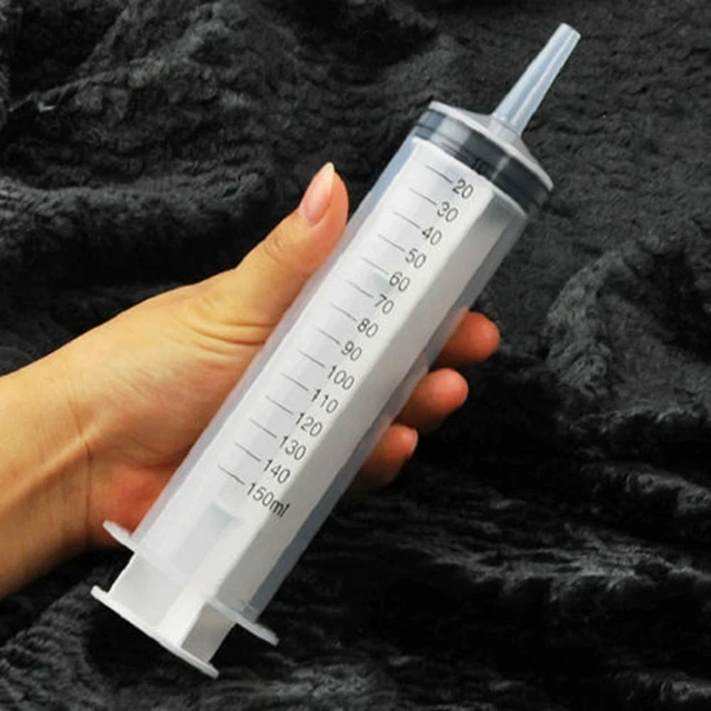 UP 20PCS 200ml Plastic Large Syringe Luer Measuring Nutrient Fit For Lab Kitchen