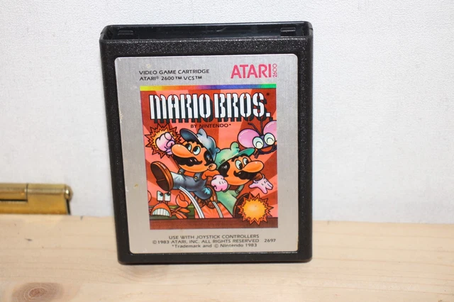Jeu Atari 2600 Mario Bros Version PAL En Loose - État Correct (étiquette Usée, Picot Manquant)