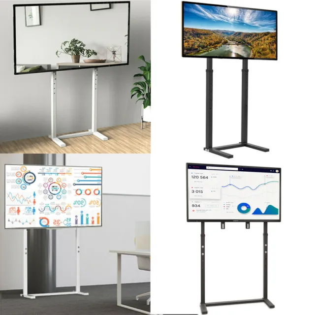 Universal TV Floor Stand Portable Height Adjustable Display Floor Mount 32-100”
