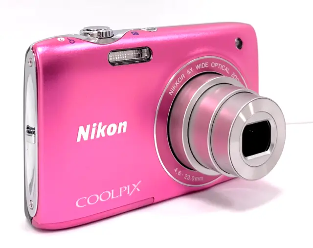 [Top Mint] Nikon Digital Camera freshPink CoolPix S3100 5.0x Optical Zoom w/ Box