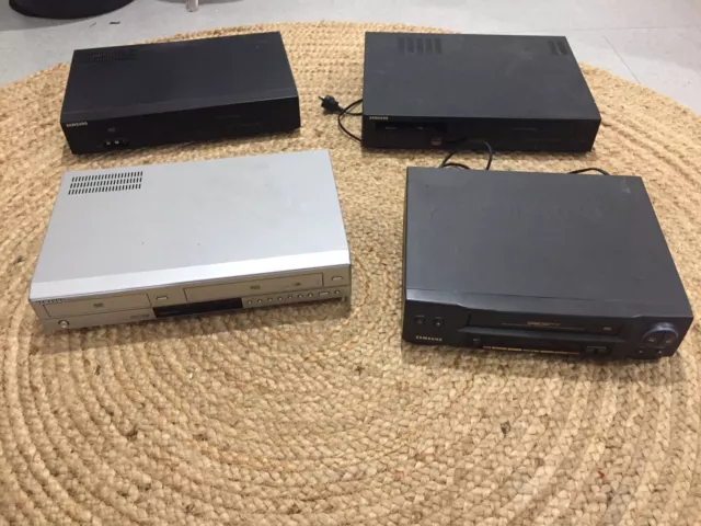 Lot 4x Faulty VCR/ DVD Players, Samsung SV-A25B, DVD-V6800, DVD-V5600, DVD-VR375