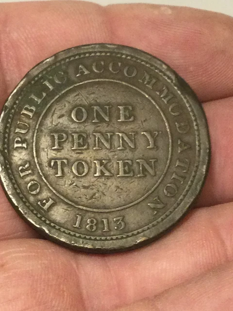 1813  Newcastle COTTON WORKS Copper Penny Token