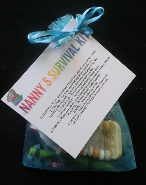 Nanny's Survival Kit Geburtstagsgeschenk Geschenk schönes Andenken Mütter Tag oder Ostern