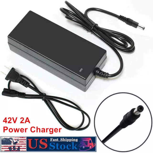 Charger Power Adapter for 36V Electric Bike E-bike Scooter Li-ion Battery 42V 2A