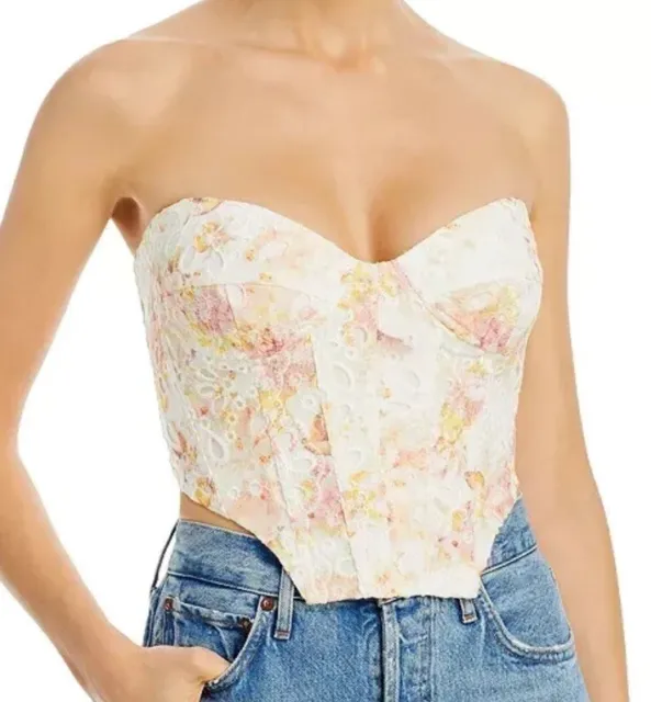 Bardot L135406 Womens Sunny Lila Underwire Bustier Cropped Top Size XS/US 2