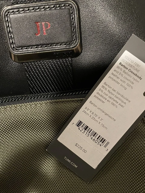 NEW! TUMI Men's Alpha Bravo Barton Crossbody Bag Olive Green & Black 2