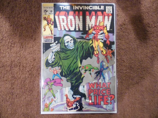 THE INVINCIBLE IRON MAN #19 COMIC VG 4.0 1st DEATH APP, KEY ISSUE...