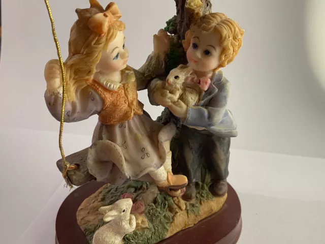 Boy with a girl. Beautiful figurine made of polymer clay. made in Germany