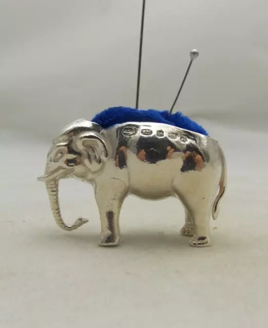 Halmarked Sterling Silver Elephant Pin Cushion