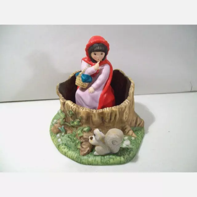 1986 Franklin Mint Fairytale Little Red Riding Hood Porcelain Figurine