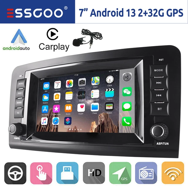 2+32 GB Android 13 Autoradio Carplay GPS Navi per Mercedes ML/GL Classe W164 X164