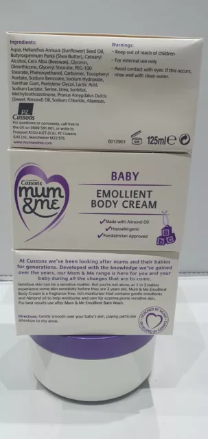 Cussons Mum & Me Baby Emollient Cream Made with almond oil  3 x 125 ml 2