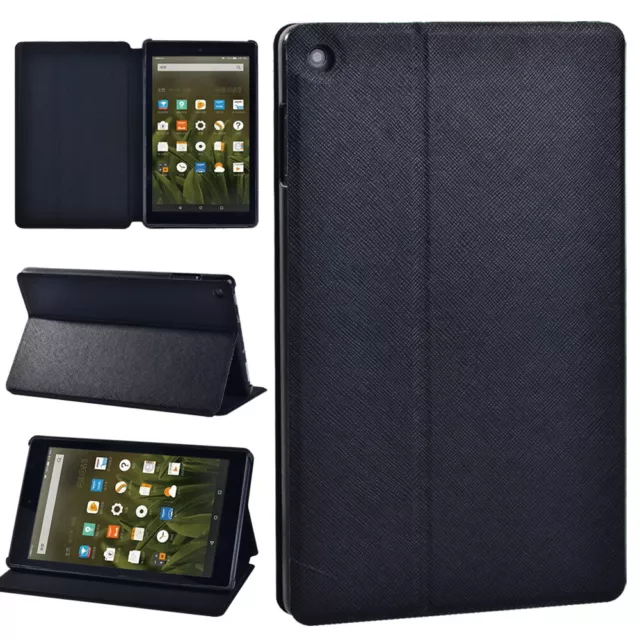 Black Leather Tablet Stand Cover Case For Amazon Fire  HD 10/10 Plus/Max 11 +Pen