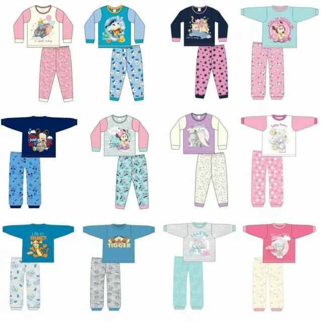 Baby Boys Girls Officially Licensed Character Pyjamas Pajamas Disney 6-24 Months