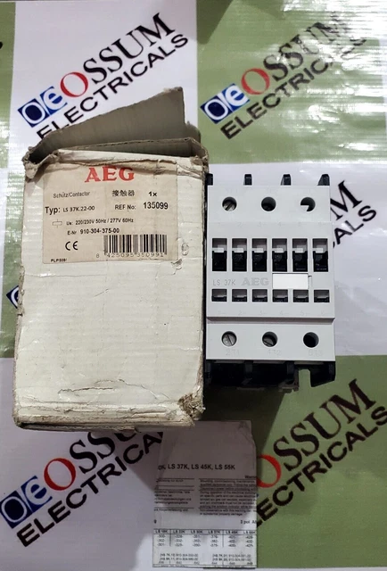 AEG LS37K.22-00 Leistungsschütz Spulenspannung 220 VAC/DC KOSTENLOSER...