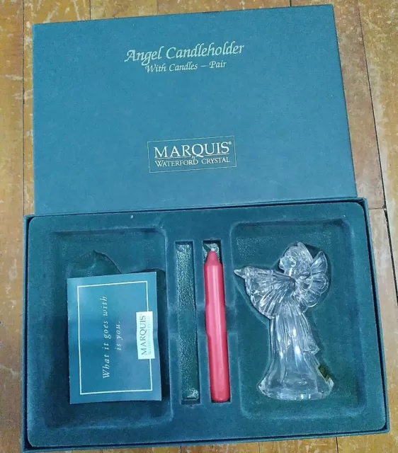 Marquis by Waterford Crystal Angel Candle Stick Holder with Candle (single)