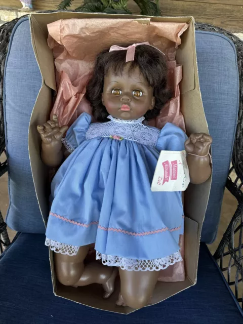 Vintage 1977 Madame Alexander African American "Pussycat" Baby Doll 19” NWB