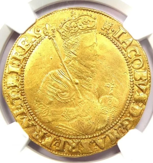 1612-1613 England Britain James I Gold Unite Coin - NGC AU Details - Rare Coin!