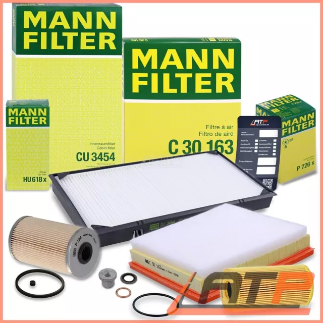 Mann Service Kit B Oil Air Pollen Fuel Filter For Opel Vauxhall Vivaro 2.0+2.5