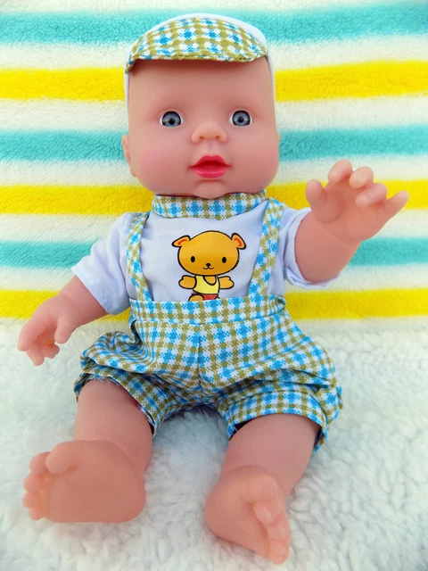 Carino Bambino Bambola 10 " Pollici Frutta Profumata Blu Occhi 6 Suoni Parlante