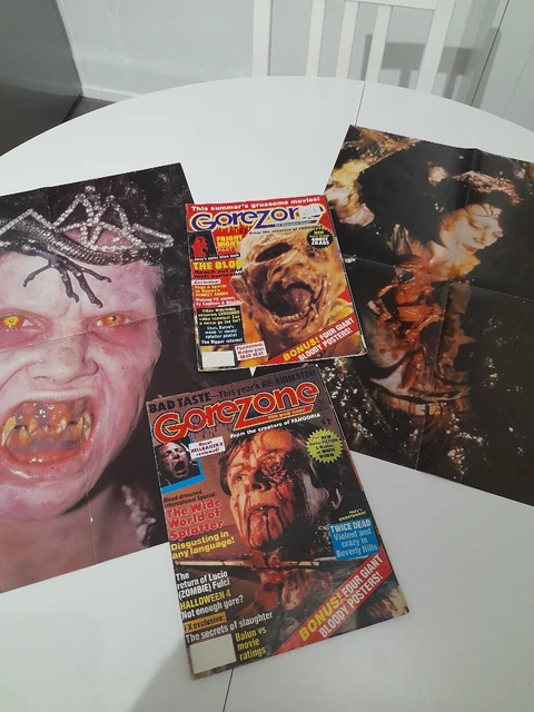 Vintage Gore Zone Issues 3 & 5 + 2 Horror Posters.