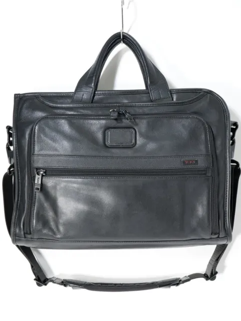 [Japan Used Bag] Tumi Alpha 2 Slim Deluxe Leather Portfolio 96110D2 Business Bag