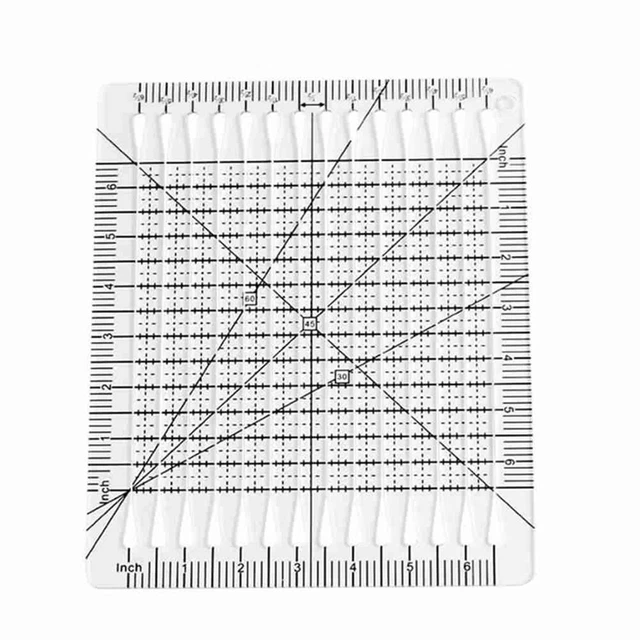 SEWING SUPPLIES SEWING Ruler Template DIY Craft 6 Inch TShirts ruler £ ...