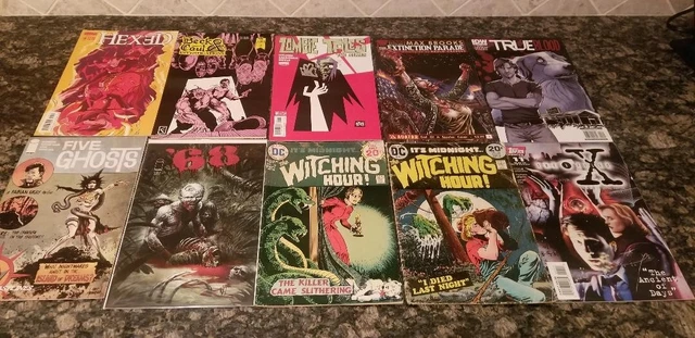 Lot Of 10 Vintage Horror Comics Dc Marvel Key Issues - Bronze Age And Up