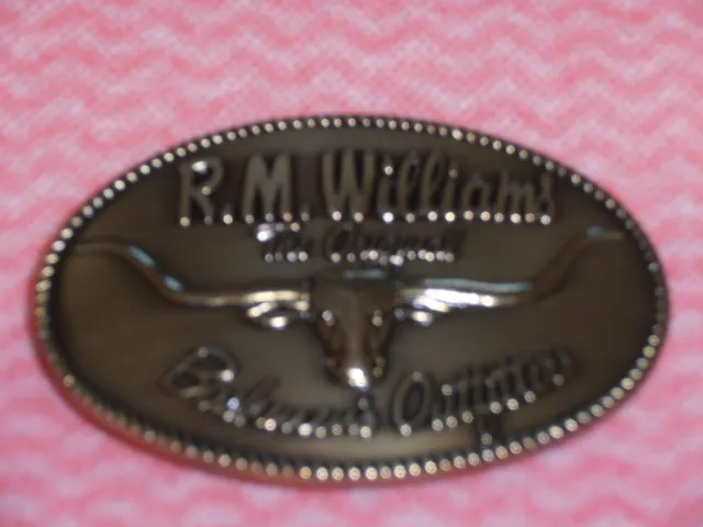 R M Williams Belt Buckle Vintage Brass