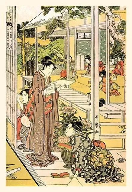 Domestic Scene by Utamaro - Art Print