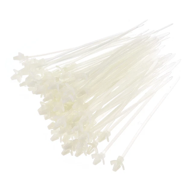 200 pz. Fascette per cavi alate scorrevoli montagna nylon velcro bianco 6 pollici