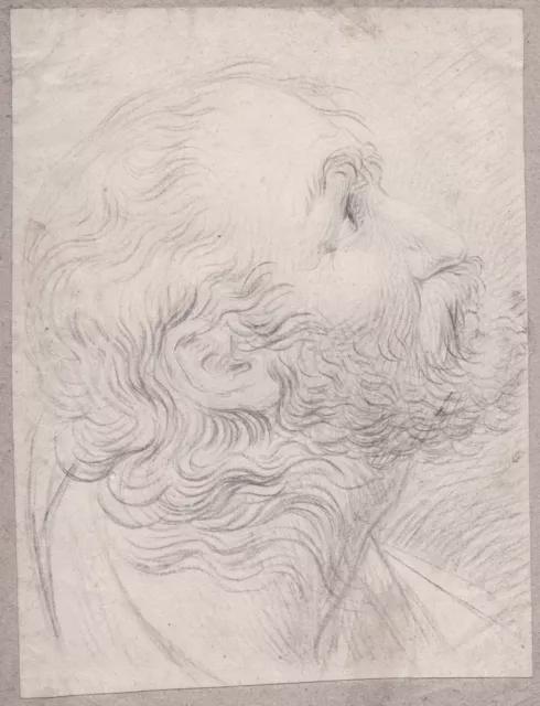 Heiliger Bärtiger Mann bearded old man Zeichnung drawing dessin 1800