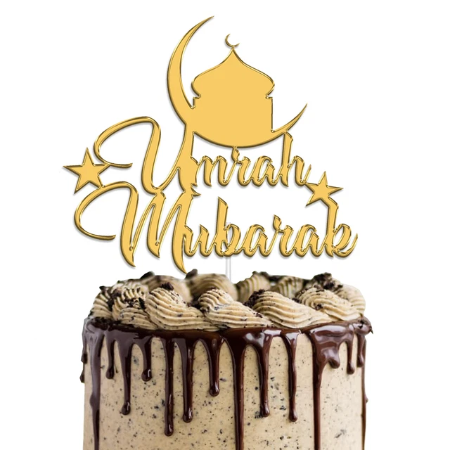 EID MUBARAK ACRYLIC Cake Topper Ramadan Hajj Islam Muslim Islamic Party ...