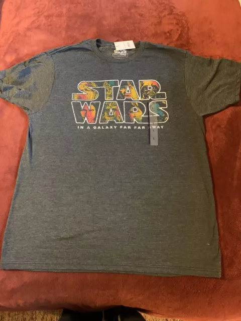 Men’s Star Wars By Mad Engine Disney Shirt Large Charcoal Gray New With Tags