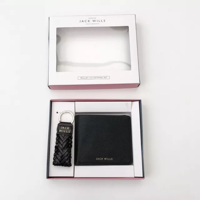 Jack Wills Leather Wallet And Keyring