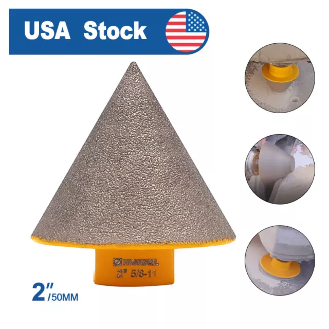 2" Diamond Milling Finger Bits Cone Bit Hole Saw Cutter Tile for Angle Grinder