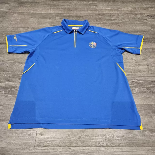 Glenmuir Mens Ryder Cup Celtic Manor Golf Polo Shirt  Team Europe Blue Sz Medium