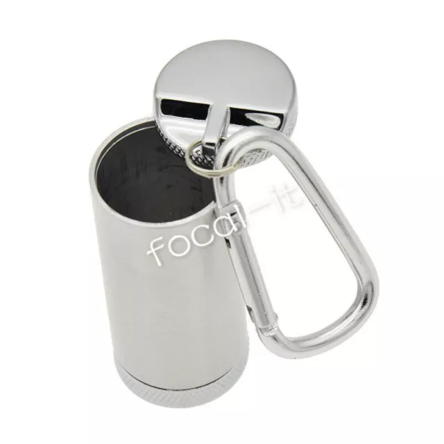 Sliver Portable Mini Metal Ashtray Keyring Ash Holder Travel Pocket Key Chain 2