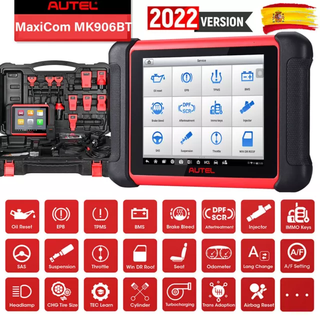 2024 Autel MaxiSys MK906BT Pro Diagnosis Coche Escáner OBD2 Bluetooth ELM327