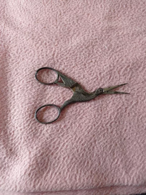 Paire de ciseaux anciens en acier Cigogne / scissors