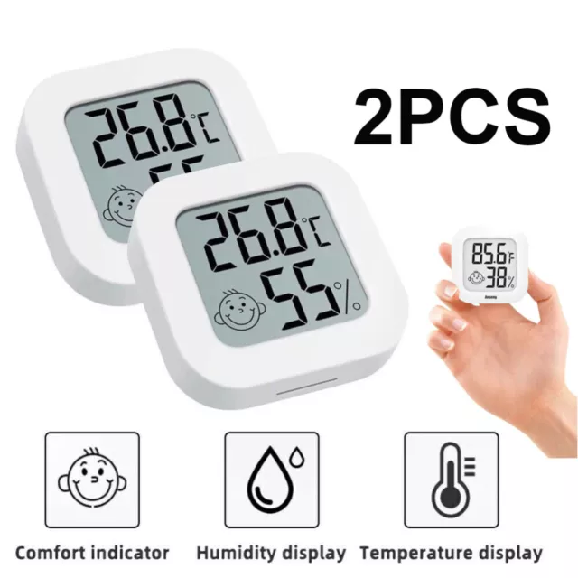 Digital LCD Room Thermometer Hygrometer Humidity Meter Indoor Temperature Gauge