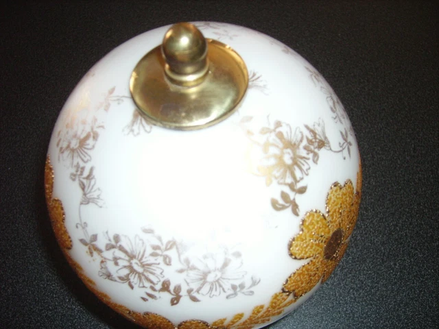 Ancien Globe Plafonnier Moucheté Art Déco – Suspension Luminaire Vintage Lustre