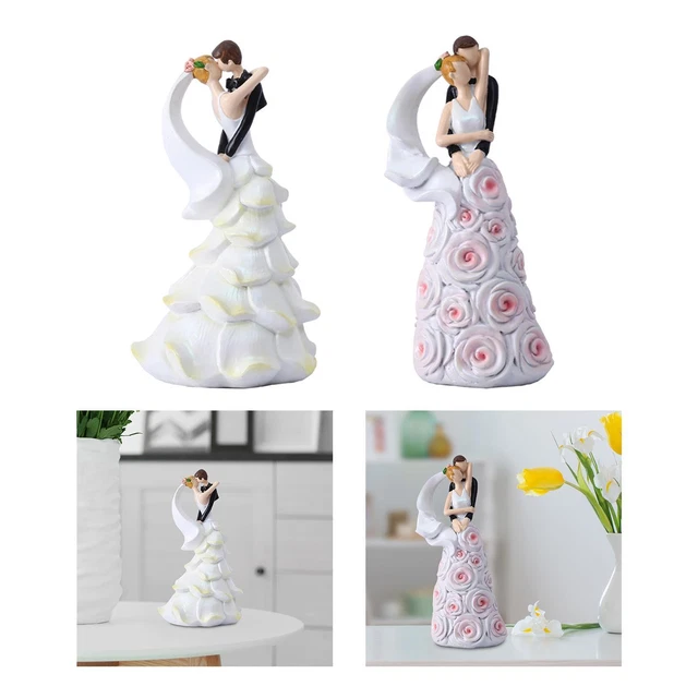 Sculpture de Couple, Statue de mariage abstraite en résine, Figurine d'amoureux