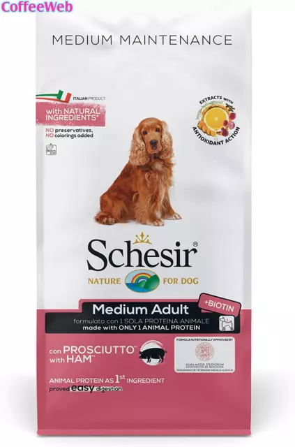 , Cibo Secco per Cani Adulti Di Media Taglia Al Gusto Prosciutto, Linea Mantenim