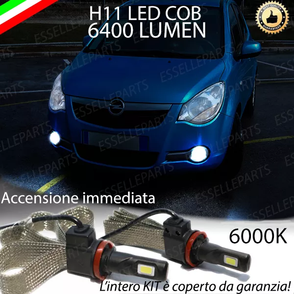Coppia Lampade H11 Led Canbus Fendinebbia Opel Agila B 6400L 6000K
