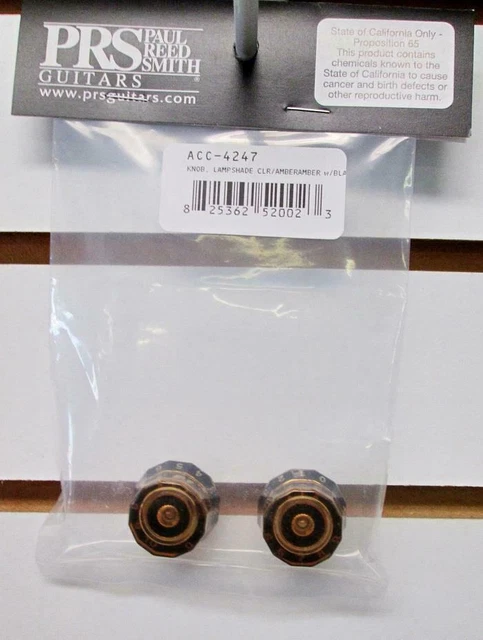 Paul Reed Smith PRS Guitar Lampshade Knobs Set Amber New, Original Parts