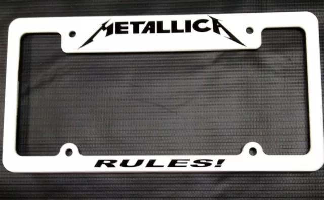 Metallica license plate frame - Mettallica rules